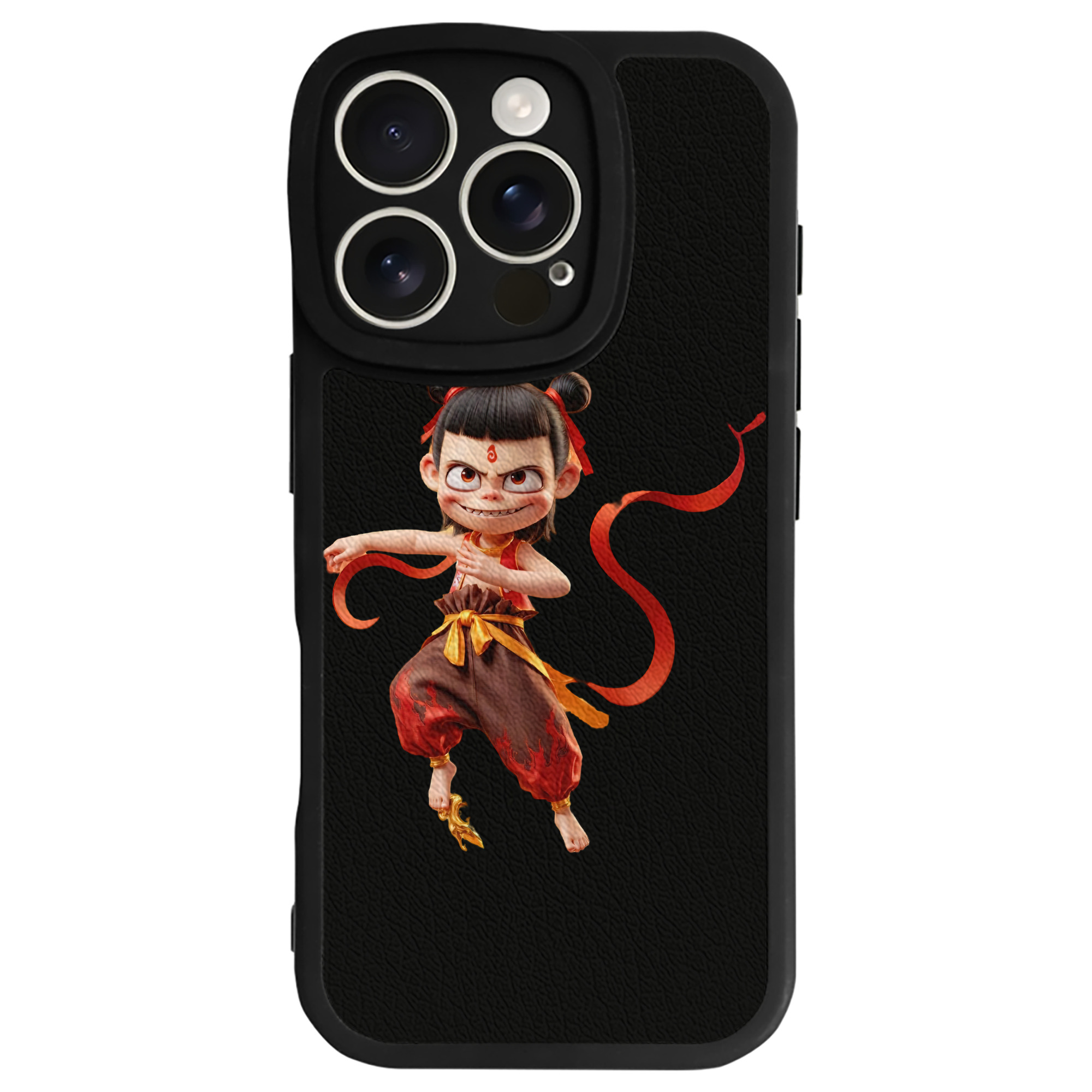 （画像用） Ne Zha 2 ナタ 魔童の大暴れ 【iPhone 16シリーズ対応】シリコンスマホケース（レザー調） 材質：シリコン